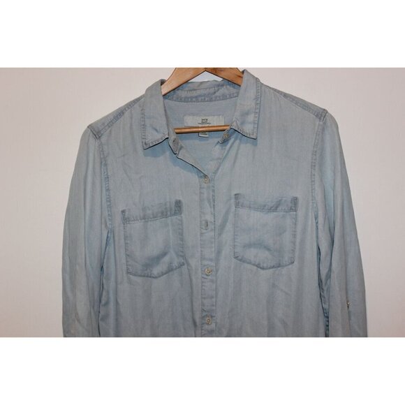 Anthropologie Thread & Supply Light Denim Button Down Dress Women size Small - Picture 4 of 10